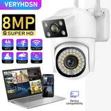 2.4G And 5G PTZ WiFi Camera Dual Lens For Home Security