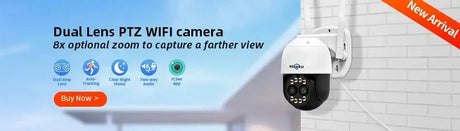 Hiseeu 4K 8MP Smart Wifi PTZ Camera With 5x Zoom AI Human Detection ONVIF - stepyours.com