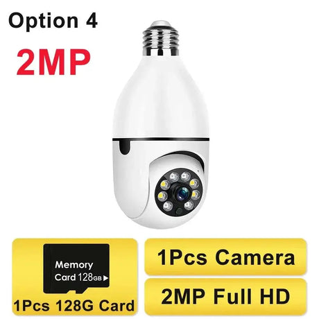 AI Powered Smart Bulb Camera With Color Night Vision Tech