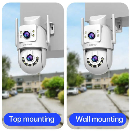 Lenovo 4K Outdoor WiFi Surveillance Camera Dual Lens PTZ IP - ESCAPION