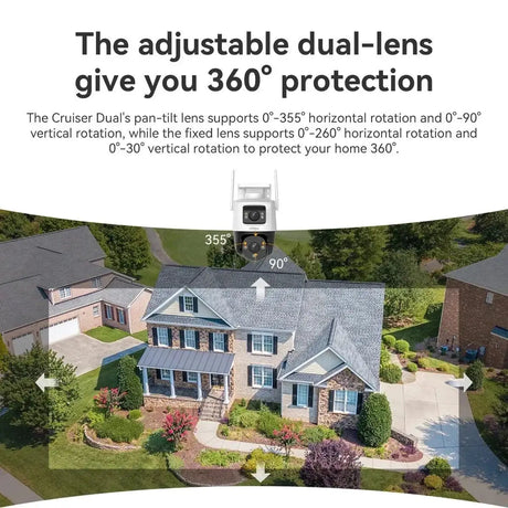 IMOU Dual Lens Outdoor PT Camera 360 AI Security With Human And Vehicle Alerts - stepyours.com