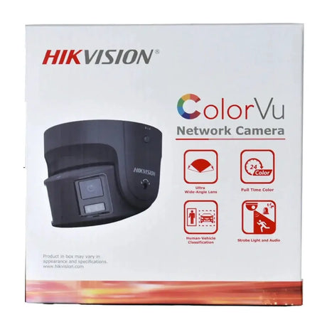 Hikvision 8MP Panoramic ColorVu Turret IP Camera Dual Lens Built In Mic Speaker - stepyours.com