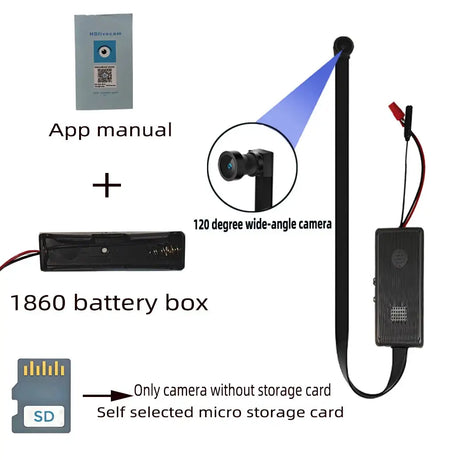 4KFHD, WIFI Miniature Camera, Supports APP Remote Viewing, Motion Detection, Loop Storage, Portable 1080P Small Camera
