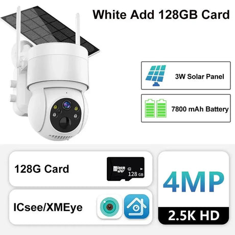 Solar Powered Outdoor Wireless Security Camera System