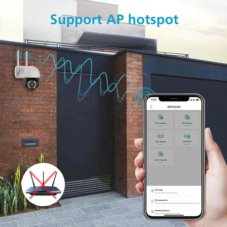 DDBROUGEN A8B PTZ Camera - 4K 8MP AI Humanoid Detection Outdoor Security Hooks - stepyours.com