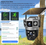 Solar Powered Dual Lens WiFi CCTV Camera With 12MP 10X Zoom PTZ IP66 Outdoor - stepyours.com