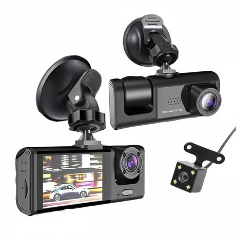 1080P Car Dash Cam 2 To 3 Camera Front And Rear Video Recorder Night Vision - stepyours.com