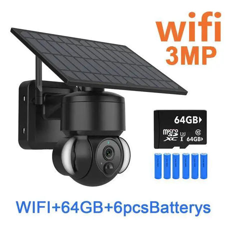 Solar Powered Outdoor Wireless Security Camera Weatherproof