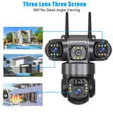 2 Pack Outdoor Security Camera System - 15MP Triple Lens 4G Solar Auto Tracking - stepyours.com