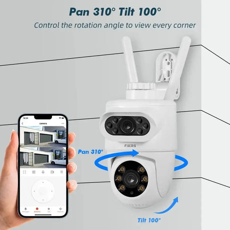 Fuers 5K 10MP Dual Lens IP Camera - Auto Tracking Tuya Smart WiFi CCTV - stepyours.com