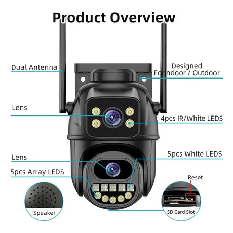 BELIA 4K 8MP WiFi Surveillance Camera With Dual Lens - ESCAPION