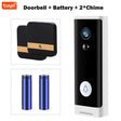 Tuya WIFI Doorbell 1080P Wireless Security Camera DC AC Battery Powered Smart Home Monitor With Alexa Google Door bell Camera by stepyours.com