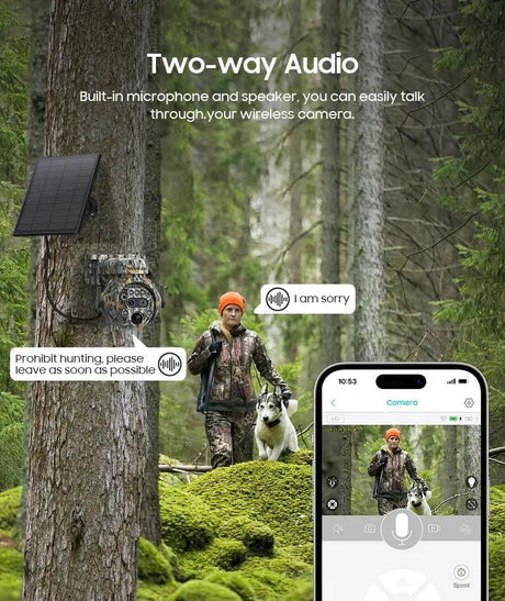 Shiwojia 12X Zoom 4K Solar Camera With Dual Lens 4G 360 Degree View - stepyours.com