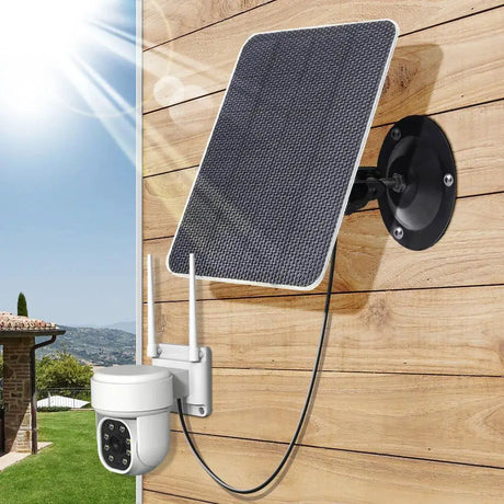 Solar Panel Security Camera Charger Outdoor Power Kit