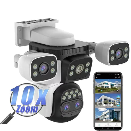 Smart Outdoor WiFi 6 Camera 20MP 10x Optical Zoom PTZ Auto Tracking Waterproof - stepyours.com