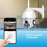 Abuntu YCC365 PTZ WiFi Outdoor Camera 1080P 4X Zoom With Smart Tracking - stepyours.com
