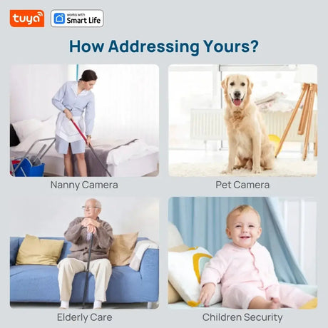 3MP HD Tuya Smart Indoor Outdoor Security Camera With Color Night Vision - stepyours.com