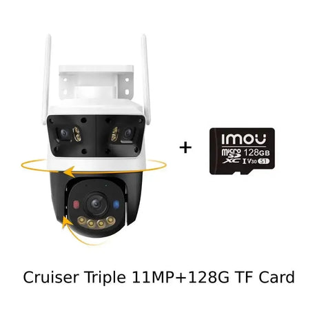 IMOU Cruiser Triple Lens Outdoor Camera Red Blue Warning Light PTZ WiFi - stepyours.com