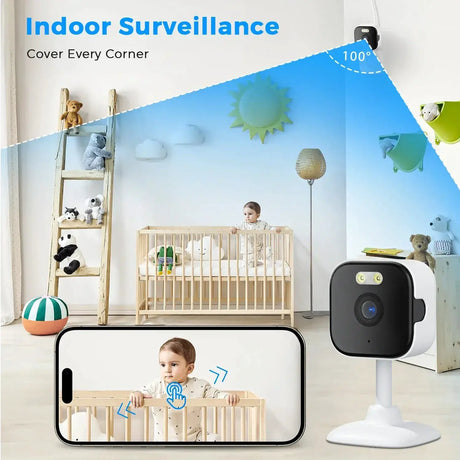 5MP HD WiFi Indoor Security Camera Featuring Night Vision and Two Way Audio - stepyours.com