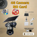 2 Pack Outdoor Security Camera System - 15MP Triple Lens 4G Solar Auto Tracking - stepyours.com