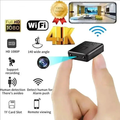 XD Mini Camera Full HD 4K WiFi Night Vision Remote Security Monitoring Home Protection Waterproof Video Recorder by stepyours.com