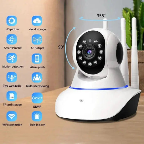 Susikum 1080P WiFi IP Camera With Two Way Audio Pan Tilt RJ45 Port - stepyours.com