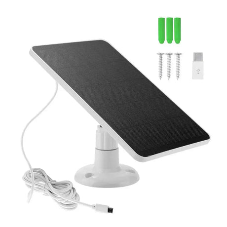 Solar Panel Security Camera Charger Outdoor Power Kit
