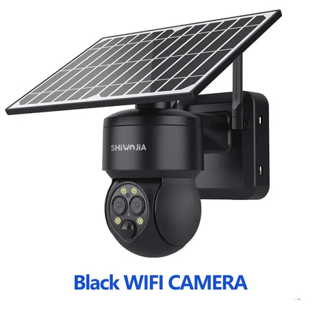 Shiwojia 4G Sim Solar Camera With WiFi 6W Dual Lens 12X Zoom