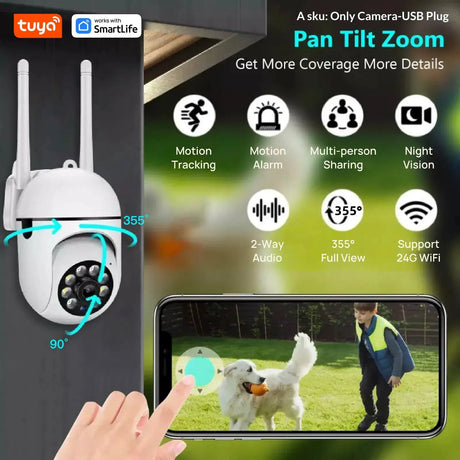 Tuya 4MP Indoor WiFi Camera Two Way Audio and Motion Alerts Plus - stepyours.com
