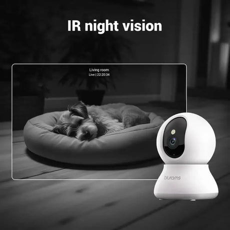 Blurams 2K Indoor Camera - 360 Pet And Elder Surveillance With OneTouch Call - stepyours.com