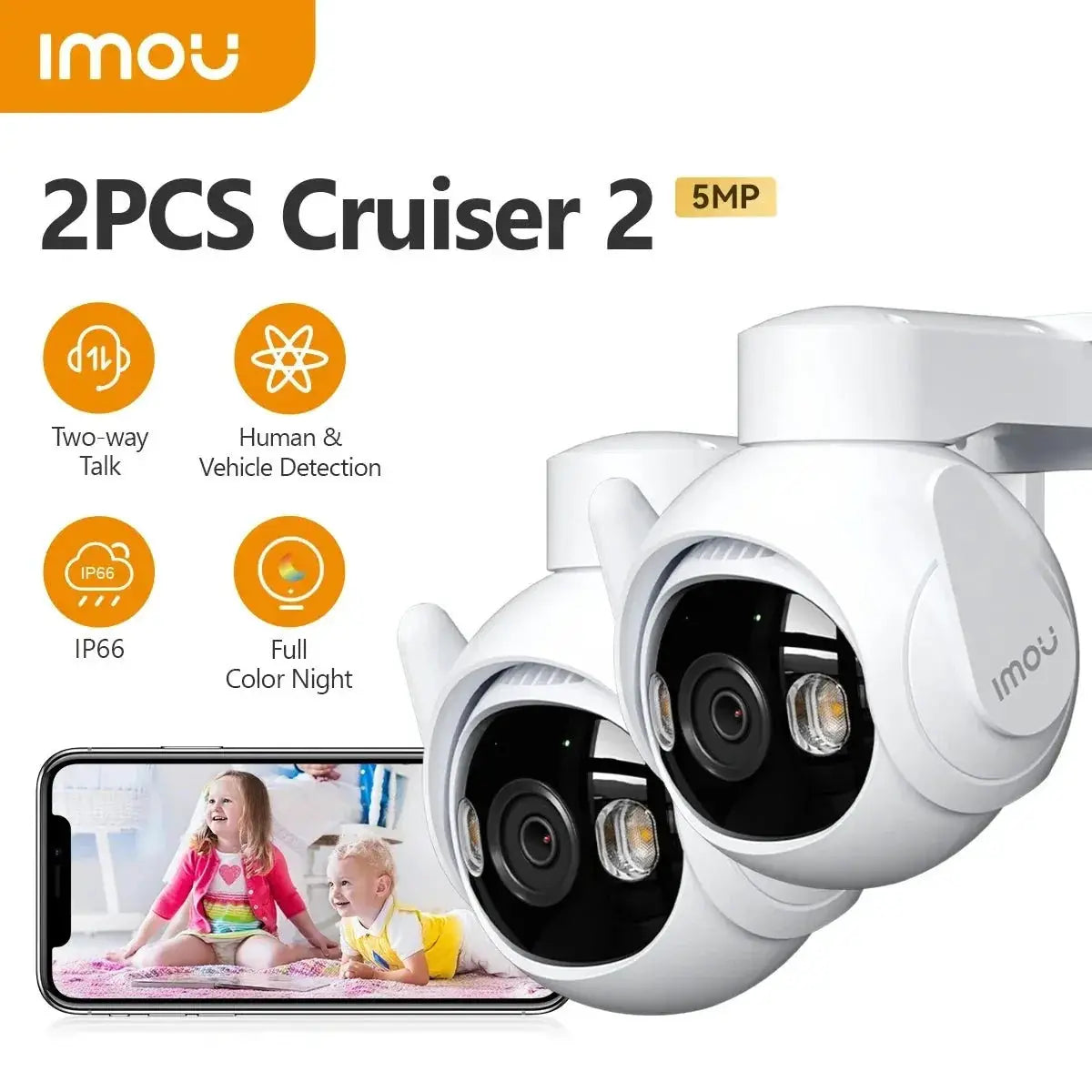 IMOU Ranger 4MP Bullet Lite Indoor Outdoor Security Camera AI Detection - stepyours.com