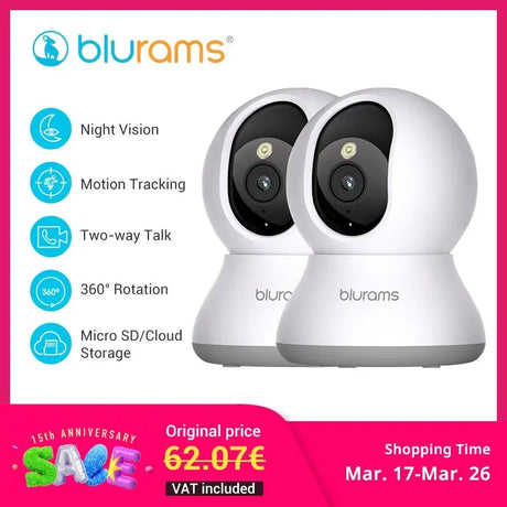 Blurams 2K Indoor Camera - 360 Pet And Elder Surveillance With OneTouch Call - stepyours.com
