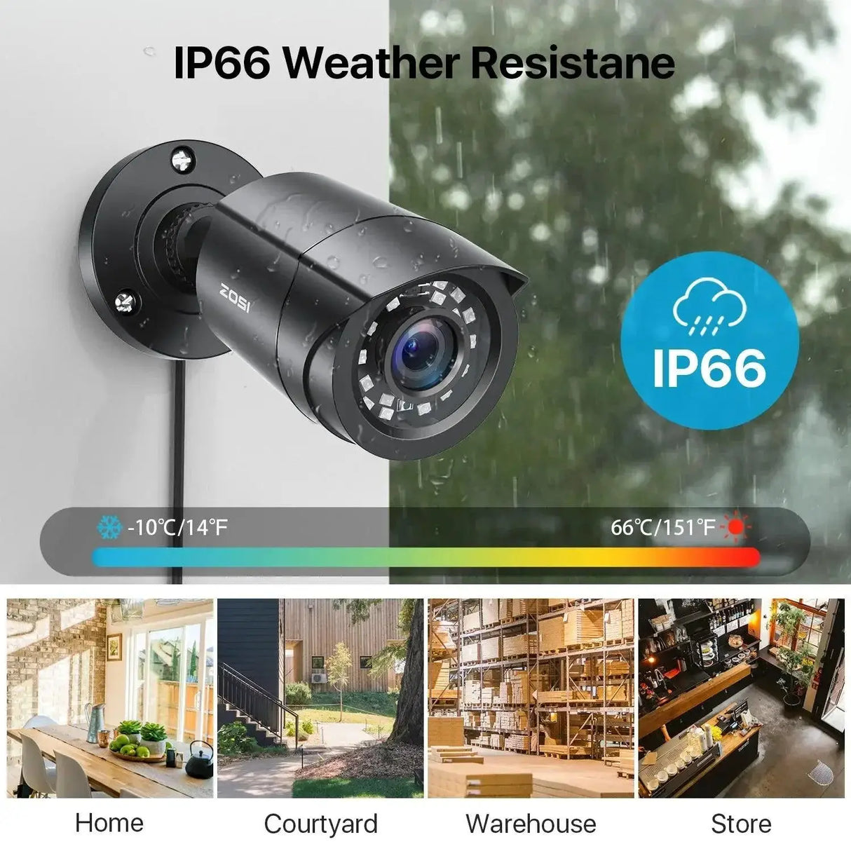 ZOSI Outdoor Surveillance Kit Crystal Clear Day Night Vision