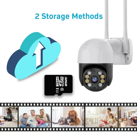 DDBROUGEN A8B PTZ Camera - 4K 8MP AI Humanoid Detection Outdoor Security Hooks - stepyours.com