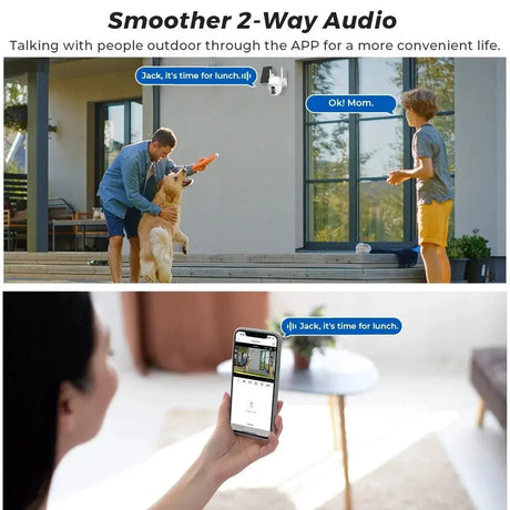 Abuntu 5MP Solar Outdoor Camera - Wireless WiFi with 7800mAh Battery Hooks - stepyours.com