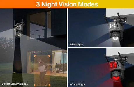 WONSDAR Dual Lens PTZ WiFi Camera Outdoor AI Security iCSee.add Hooks - stepyours.com