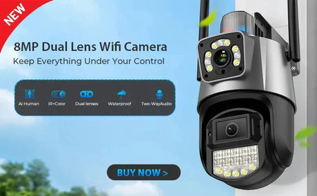 1080P PTZ WiFi IP Camera Outdoor - AI Human Detection 4X Digital Zoom H265 P2P - stepyours.com