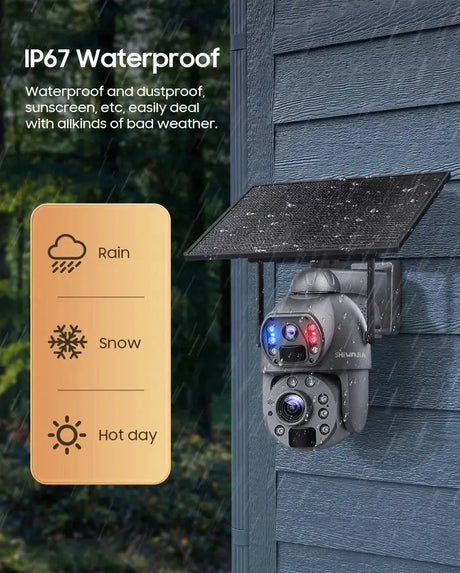 SHIWOJIA Solar 4G Security Camera With 360 Night Vision And 36X Zoom - stepyours.com