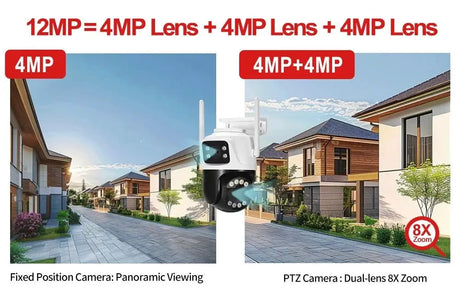 ASECAM 12MP 6K WiFi Outdoor Camera - AI Tracking, 8X Zoom, Dual Screen - stepyours.com