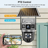 Solar Powered Dual Lens WiFi CCTV Camera With 12MP 10X Zoom PTZ IP66 Outdoor - stepyours.com