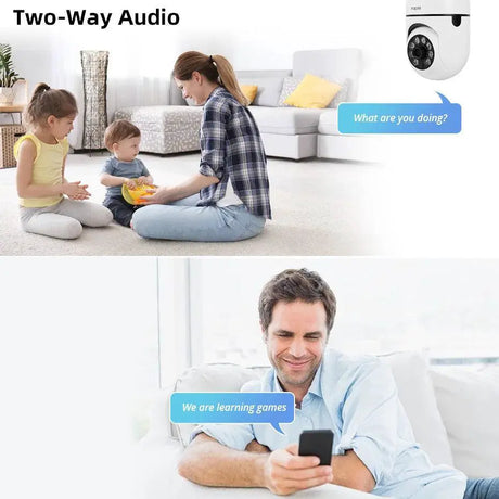 Smart WiFi Indoor Security Camera AI Tracking Night Vision