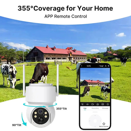 WiFi PTZ Solar Outdoor Camera 3MP 355 Pan 90 Tilt With iCsee App - stepyours.com