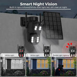 8MP 4K Solar WiFi Outdoor Camera Built In Battery Dual Lens 2K Surveillance - stepyours.com