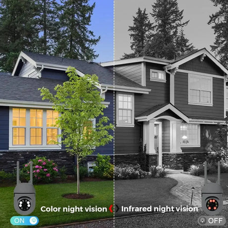 Smart 4MP Wireless Outdoor PTZ Camera With AI Auto Tracking Night Vision - stepyours.com