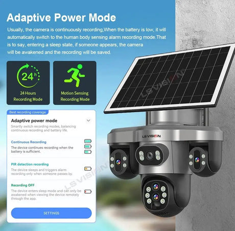 LS Vision 20MP Solar WiFi Surveillance Camera V380 Pro 10X Optical Zoom Outdoor - stepyours.com