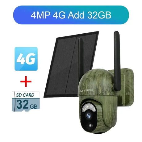 Solar Security Master LS Vision 4MP Wireless Outdoor Camera IP66 Waterproof 4G - stepyours.com