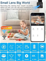 Tuya Full HD Mini DIY Wireless Security Camera 115° Wide Angle Motion Detection Auto Alarm Remote View for Home Surveillance