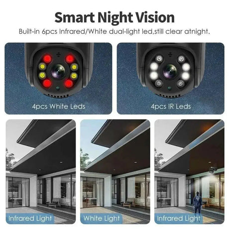 DDBROUGEN A8B PTZ Camera - 4K 8MP AI Humanoid Detection Outdoor Security Hooks - stepyours.com