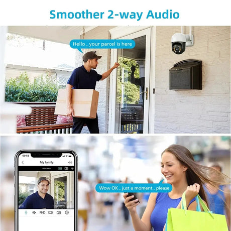 DDBROUGEN A8B PTZ Camera - 4K 8MP AI Humanoid Detection Outdoor Security Hooks - stepyours.com