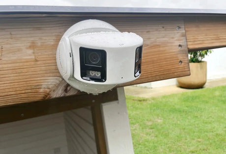 Hikvision 8MP Panoramic ColorVu Turret IP Camera Dual Lens Built In Mic Speaker - stepyours.com